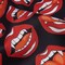 1 Yard Mercerized Organic Egyptian Cotton Shirting - Red and Black Vampire Lips - Ravello Collection 56’’ Width